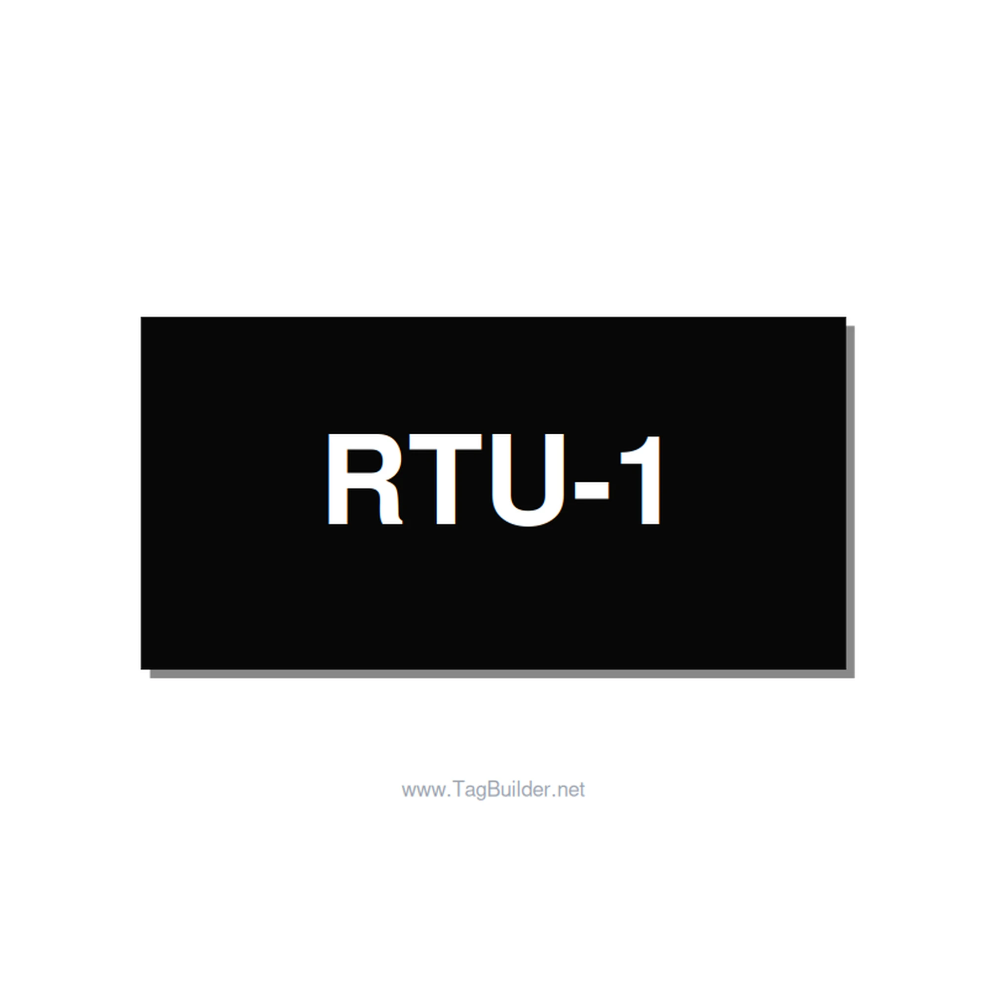 4.0x2.0" Safety Label - RTU-1, White/Black, Adhesive