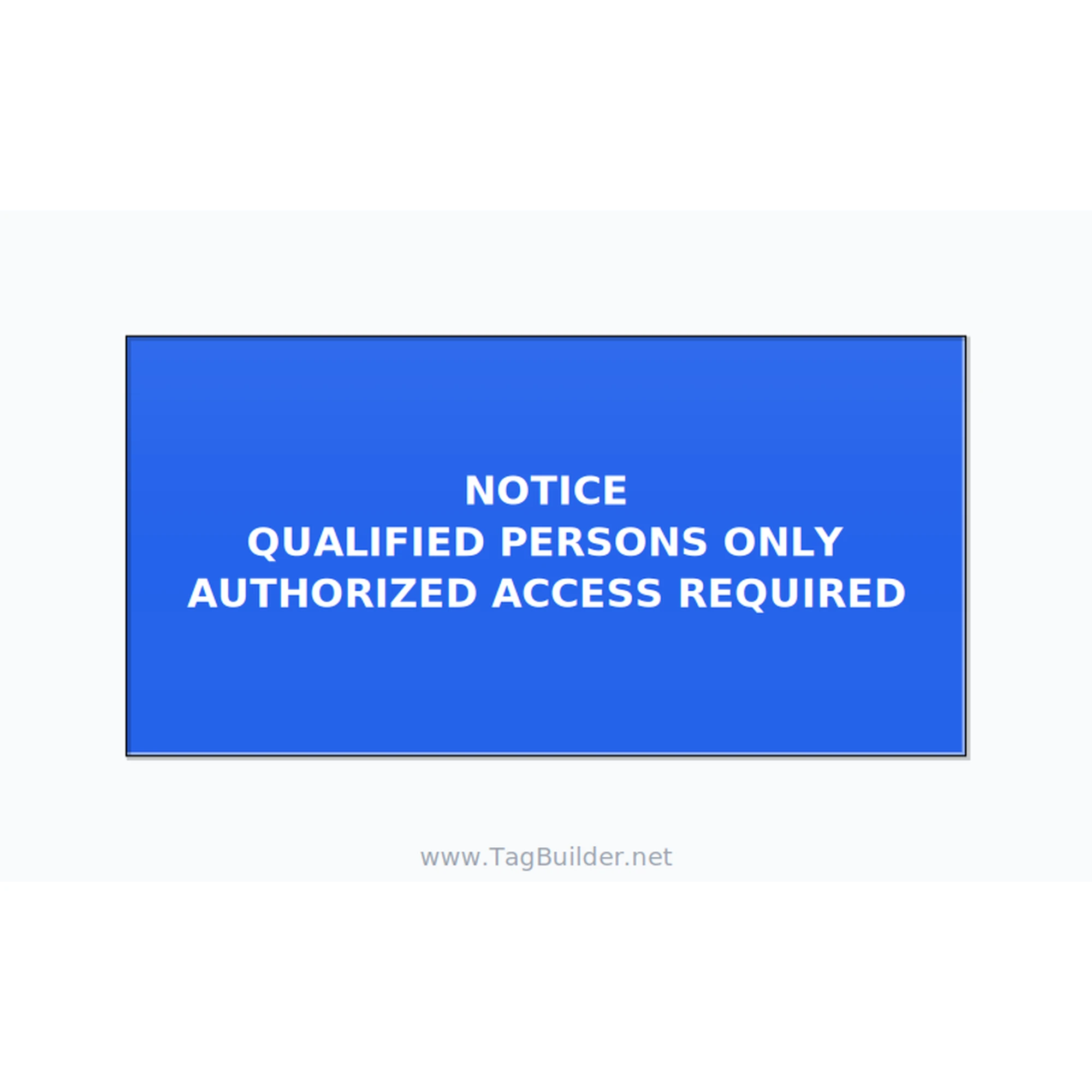 Qualified Persons Only Label — 6x3 Adhesive