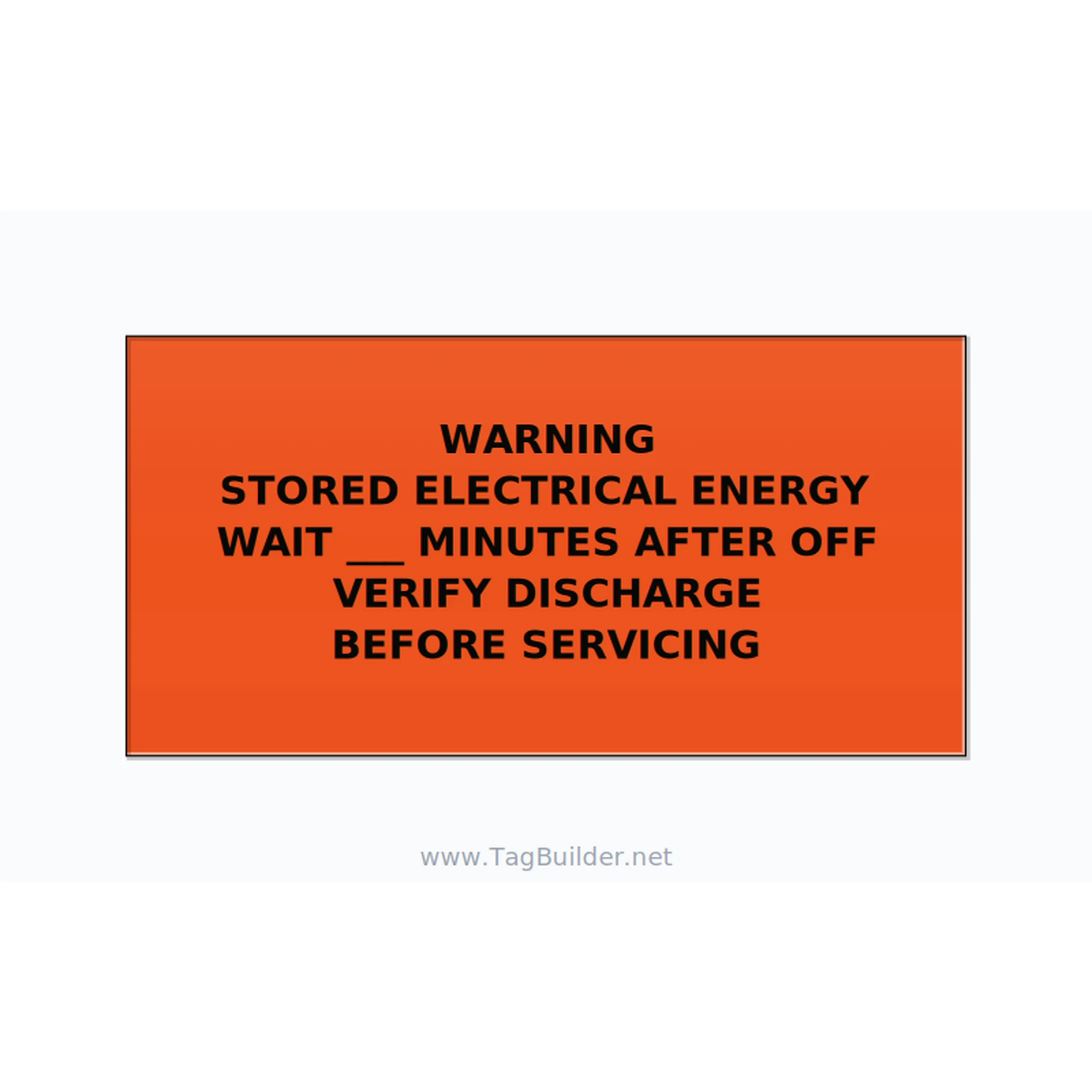 Stored Electrical Energy Label — 4x2 Adhesive