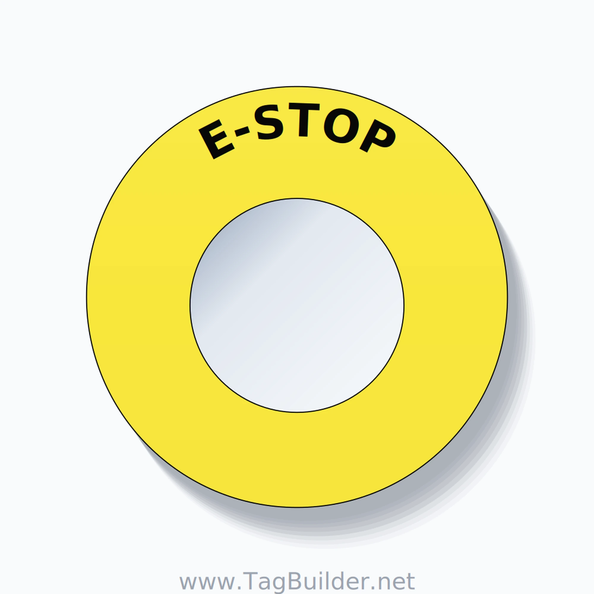 E-STOP Arc Circle 60mm - 30mm Standard Yellow