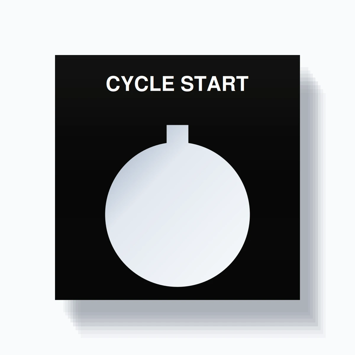 22mm Ring Tag – CYCLE START, Single-Line Square, Allen-Bradley ...
