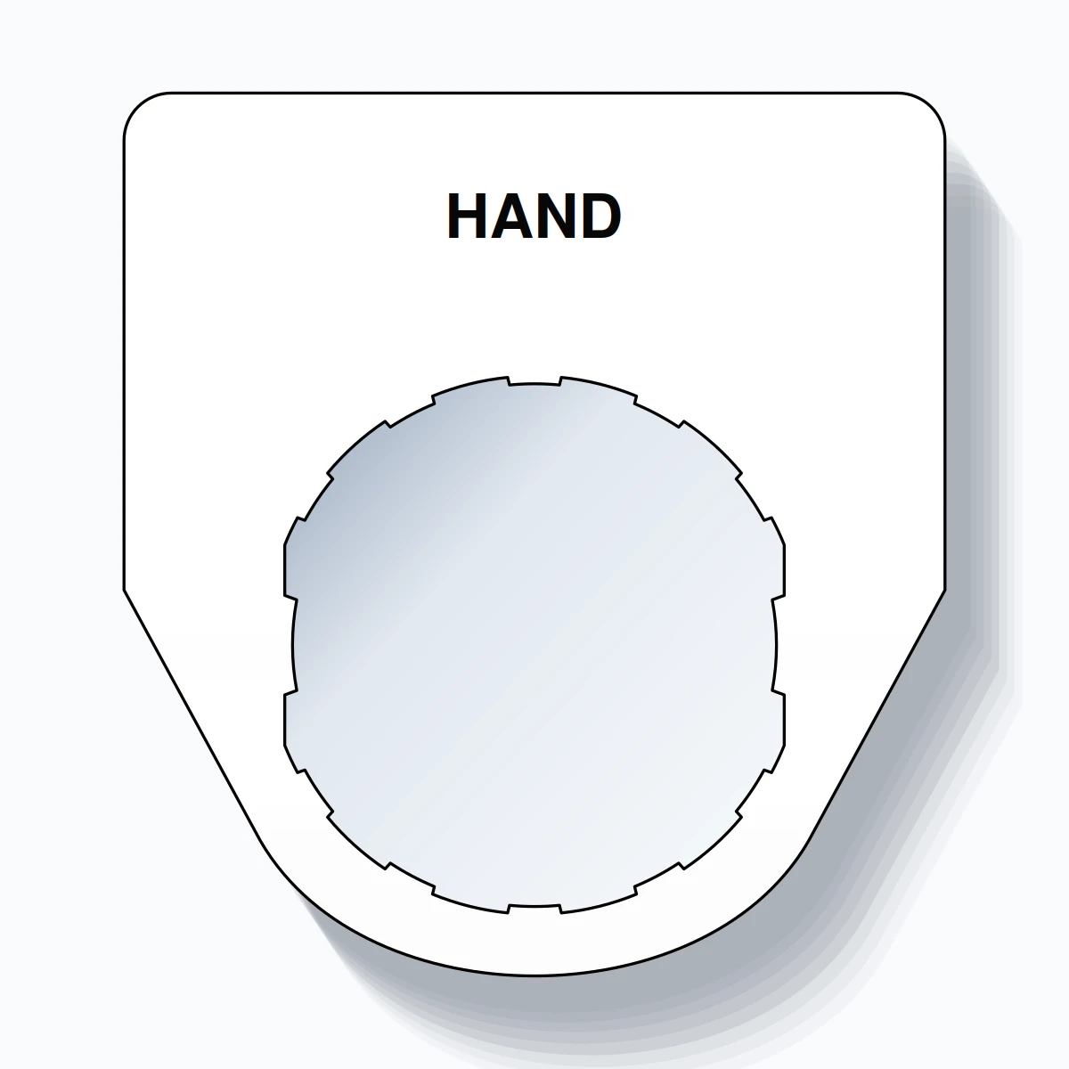 22mm Ring Tag – HAND, Single-Line Traditional, Schneider Electric ...