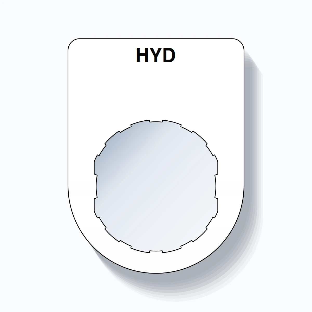 22mm Ring Tag – HYD, Single-Line Slim, Schneider Electric Compatible ...