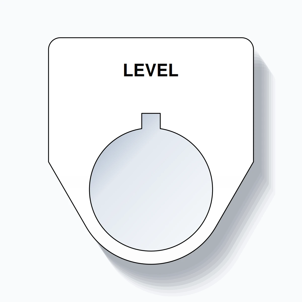 22mm Ring Tag – LEVEL, Single-Line Traditional, Allen-Bradley ...