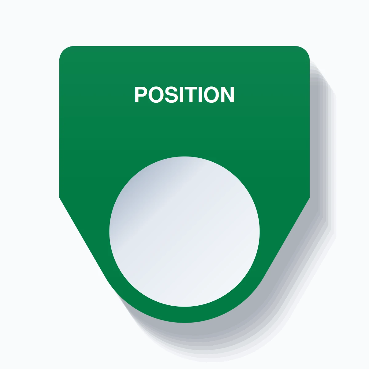 Position Tag Card 22mm Ring Tag – POSITION, Single-Line Traditional, White on Green ...