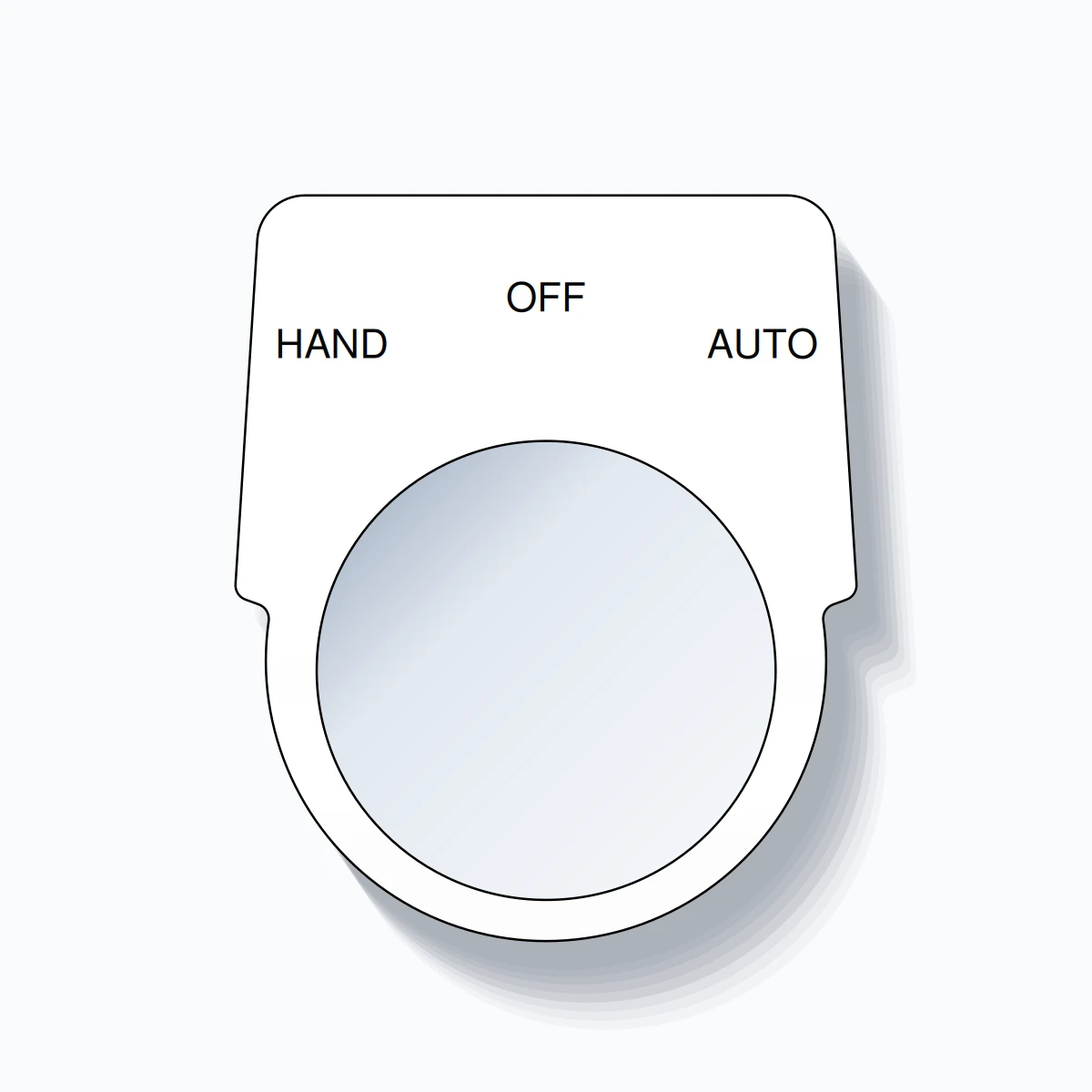 30mm Ring Tag – HAND OFF AUTO, Black on White - TagBuilder.net