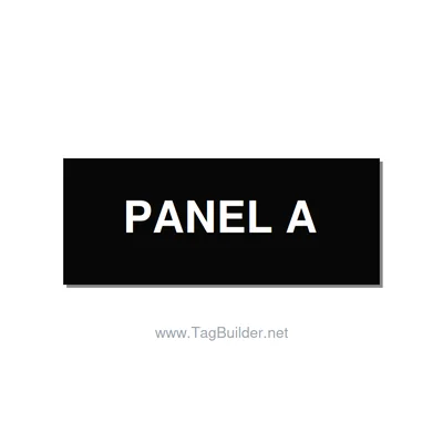2.5x1.0" Panel Identification Label - PANEL A, White/Black, Holes thumbnail