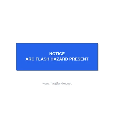 3.0x1.0" Arc Flash Safety Label - NOTICE ARC FLASH HAZARD P, White/Blue, Adhesiv thumbnail
