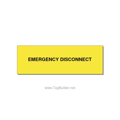 3.0x1.0" Disconnect Switch Label - EMERGENCY DISCONNECT, Black/Yellow, Adhesive thumbnail
