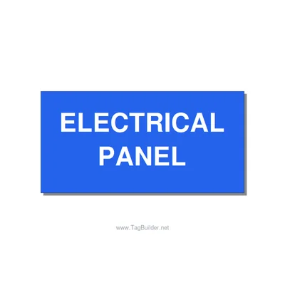 4.0x2.0" Electrical Safety Label - ELECTRICAL PANEL, White/Blue, Adhesive thumbnail