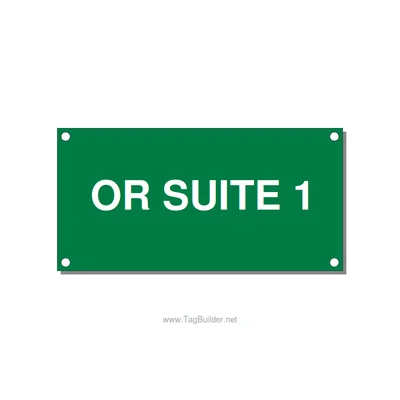 4.0x2.0" Safety Label - OR SUITE 1, White/Green, Holes thumbnail