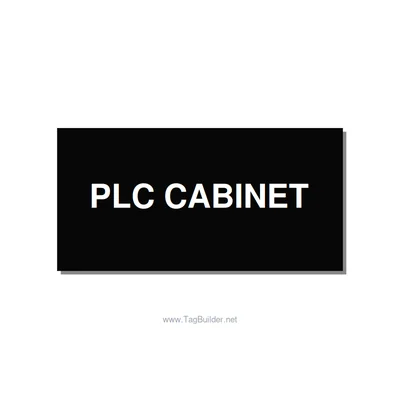 4.0x2.0" Safety Label - PLC CABINET, White/Black, Adhesive thumbnail