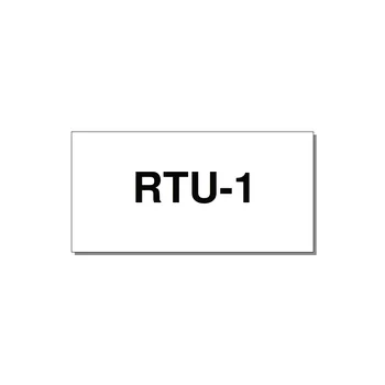 RTU-1 Safety Label – 4" × 2" Black on White