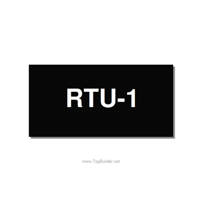 4.0x2.0" Safety Label - RTU-1, White/Black, Adhesive thumbnail