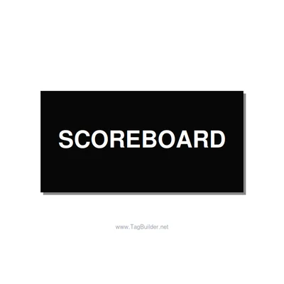 4.0x2.0" Safety Label - SCOREBOARD, White/Black, Adhesive thumbnail