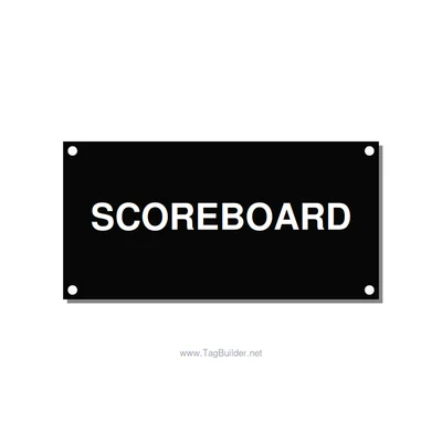 4.0x2.0" Safety Label - SCOREBOARD, White/Black, Holes thumbnail