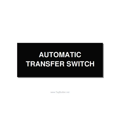 5.0x2.0" Safety Label - AUTOMATIC TRANSFER SWITCH, White/Black, Adhesive thumbnail