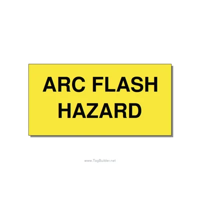 5.0x2.5" Arc Flash Safety Label - ARC FLASH HAZARD, Black/Yellow, Adhesive thumbnail