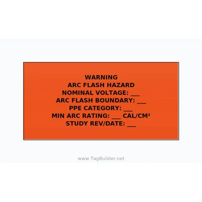 Arc Flash Label (PPE Category Fill-In) — NFPA 70E — 6x3 Adhesive thumbnail