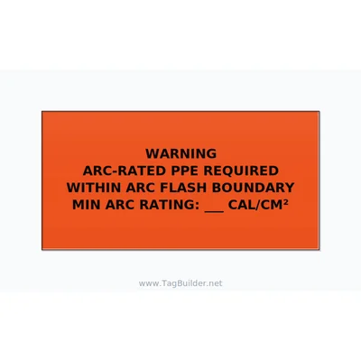 Arc-Rated PPE Required Label — 6x3 Adhesive thumbnail