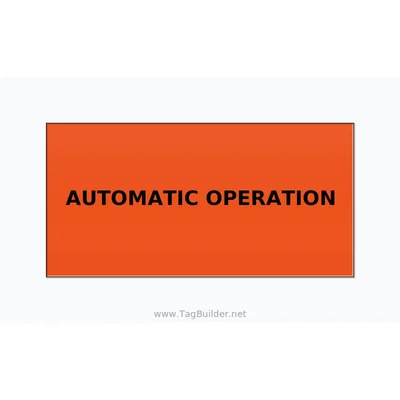 Automatic Operation Label – OEM Equipment thumbnail