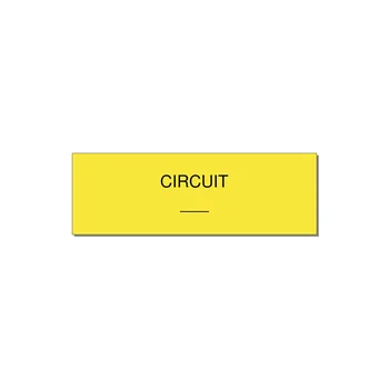 CIRCUIT / ___ Panel Label – 3" × 1" Black on Yellow