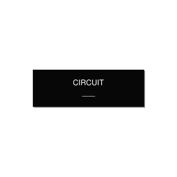 CIRCUIT / ___ Panel Label – 3" × 1" White on Black