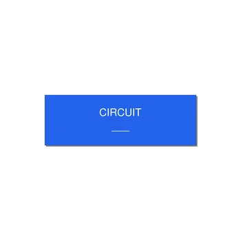 CIRCUIT / ___ Panel Label – 3" × 1" White on Blue