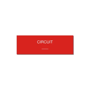 CIRCUIT / ___ Panel Label – 3" × 1" White on Red