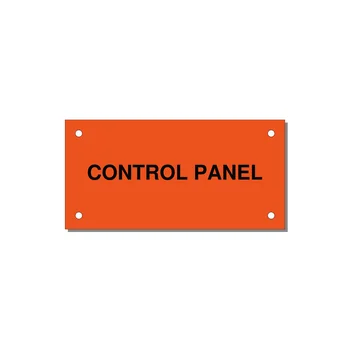 CONTROL PANEL Panel Label – 4" × 2" Black on Orange