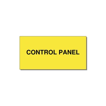 CONTROL PANEL Panel Label – 4" × 2" Black on Yellow