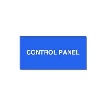CONTROL PANEL Panel Label – 4" × 2" White on Blue