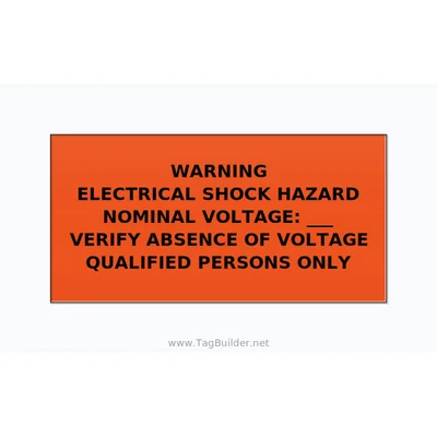 Electrical Shock Hazard Label — 4x2 Holes thumbnail
