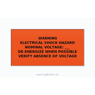 Electrical Shock Hazard Label — 6x3 Adhesive thumbnail