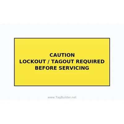 Lockout/Tagout Required Label — 4x2 Holes thumbnail