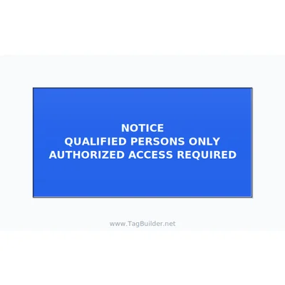 Qualified Persons Only Label — 6x3 Adhesive thumbnail