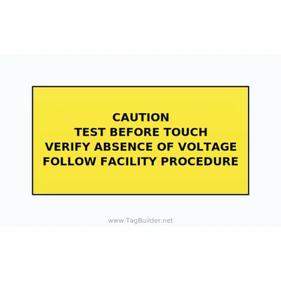 Test Before Touch Label — 6x3 Adhesive thumbnail