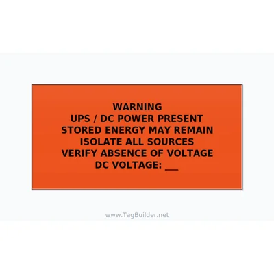 UPS / DC Power Present Label — 6x3 Adhesive thumbnail