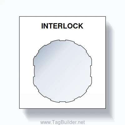 INTERLOCK Push Button Legend Plate – 22mm Black on White (Schneider ...