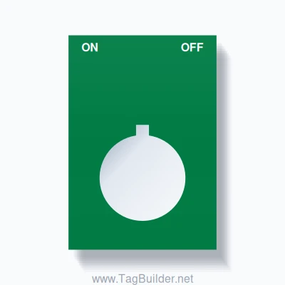 22mm Ring Tag – ON OFF, Two-Line Squared, Allen-Bradley Compatible ...