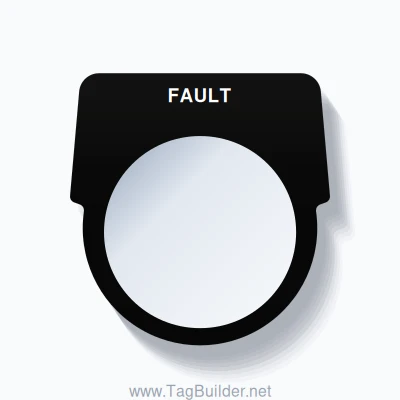 FAULT Push Button Legend Plate – 30mm White on Black (Schneider ...