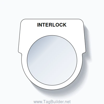 INTERLOCK Push Button Legend Plate – 30mm Black on White (Schneider ...
