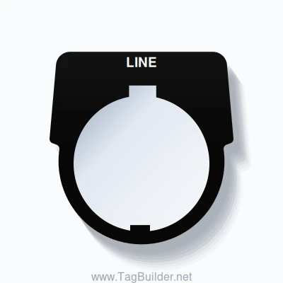 LINE Push Button Legend Plate – 30mm White on Black (Schneider Electric ...