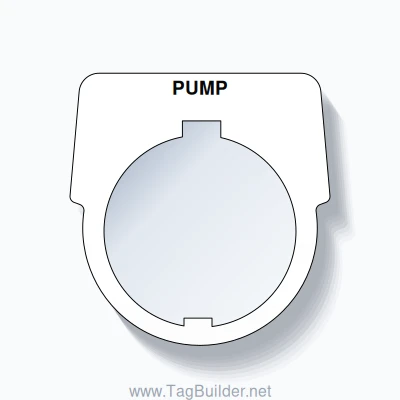 PUMP Push Button Legend Plate – 30mm Black on White (Schneider Electric ...