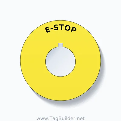 E-STOP Arc Circle 60mm - 22mm Rockwell Yellow thumbnail