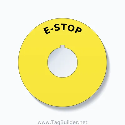 E-STOP Arc Circle 90mm - 30mm Rockwell Yellow thumbnail
