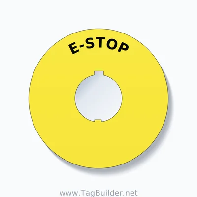 E-STOP Arc Circle 90mm - 30mm Schneider Yellow thumbnail