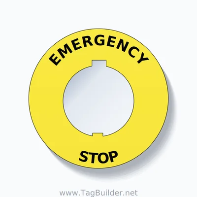 EMERGENCY STOP Arc Circle 60mm - 30mm Schneider Yellow thumbnail