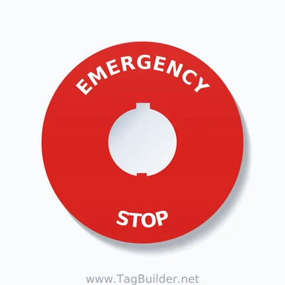 EMERGENCY STOP Arc Circle 90mm - 30mm Schneider Red thumbnail