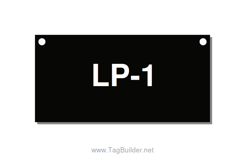 3.0x1.5" Safety Label - LP-1, White/Black, Holes